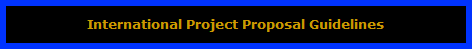 International Project Proposal Guidelines